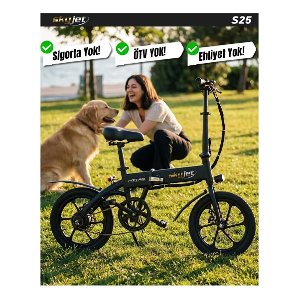 Skyjet S25 250 W Katlanabilir Elektrikli Bisiklet - Görsel 7