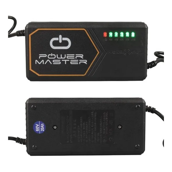 Powermaster Pm-31801 60 Volt - 20 Amper Iec C15 Dişi Uçlu Kapasite Göstergeli Elektrikli Bisiklet Şarj Akü Cihazı (Adj160-01) - Görsel 2
