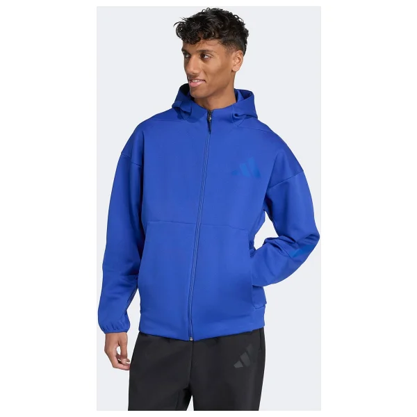 Adidas Z.N.E. Kapüşonlu Ka0694 Mavi Erkek Eşofman Üstü - Görsel 8