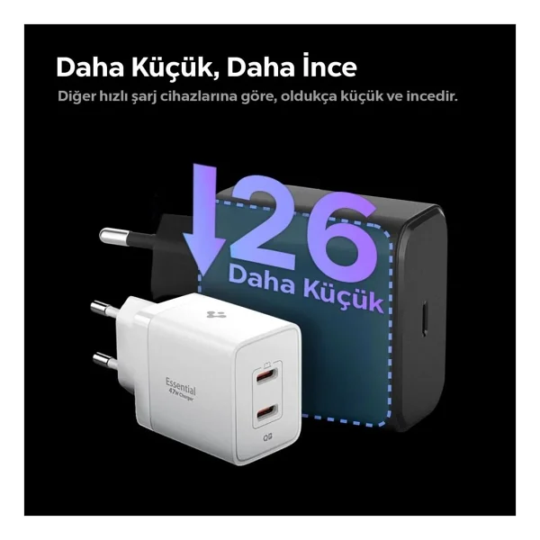 Spigen Ach08707 47 W Type-C Hızlı Şarj Adaptörü - Görsel 7