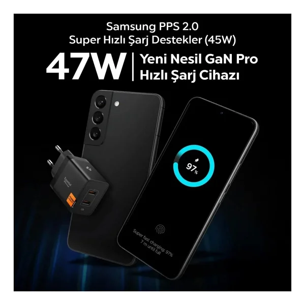 Spigen Ach09457 47 W Hızlı Şarj Adaptörü - Görsel 2