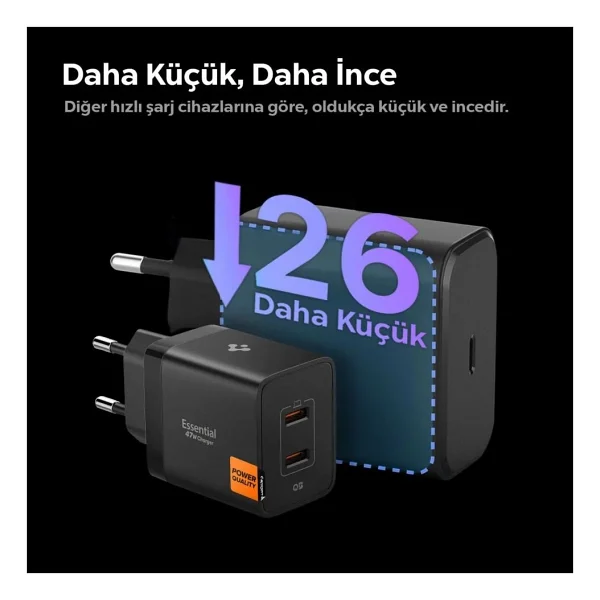 Spigen Ach09457 47 W Hızlı Şarj Adaptörü - Görsel 6