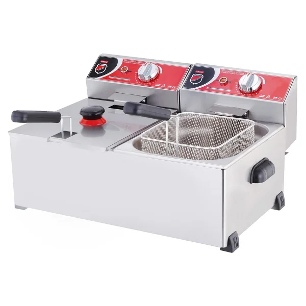 Işıkgaz Silverinox 2143 Çift Hazneli Elektrikli Fritöz, 5+5 Litre - Görsel 2
