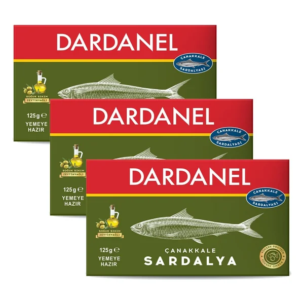Dardanel Zeytinyağlı Çanakkale Sardalya 125 Gr X 3 Adet