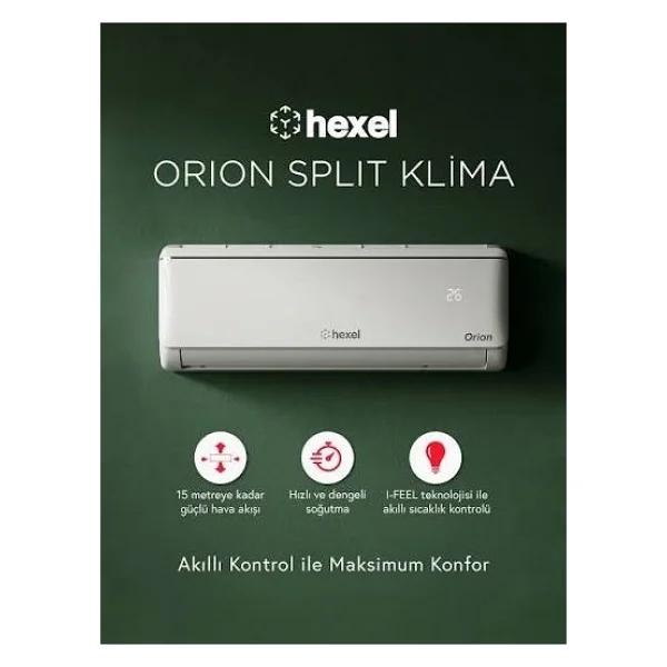 Hexel Orion A++ 12000 Btu Split Klima - Görsel 3