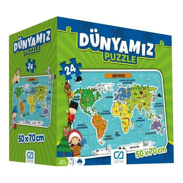 Ca Games Dünyamız Yer Puzzle 24 Parça 5025 - Görsel 2