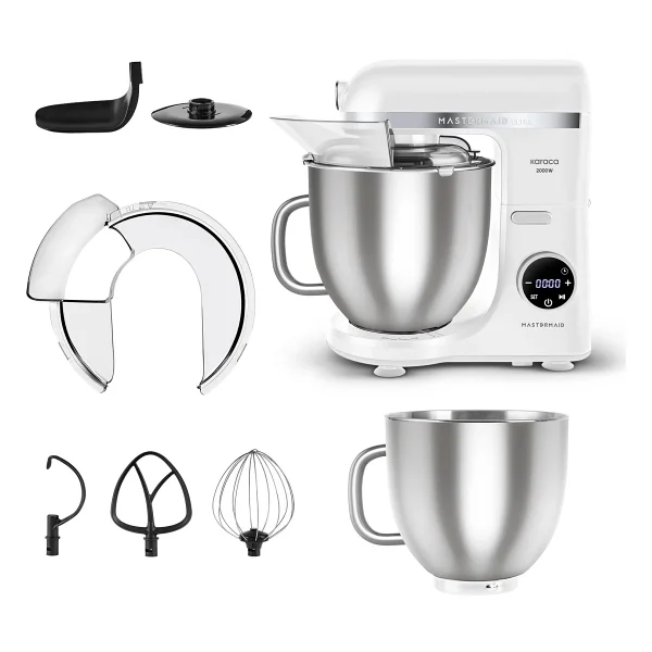 Karaca Mastermaid Chef Ultra D 2000 W Matte White 7 Lt Hamur Yoğurma Makinesi - Görsel 2