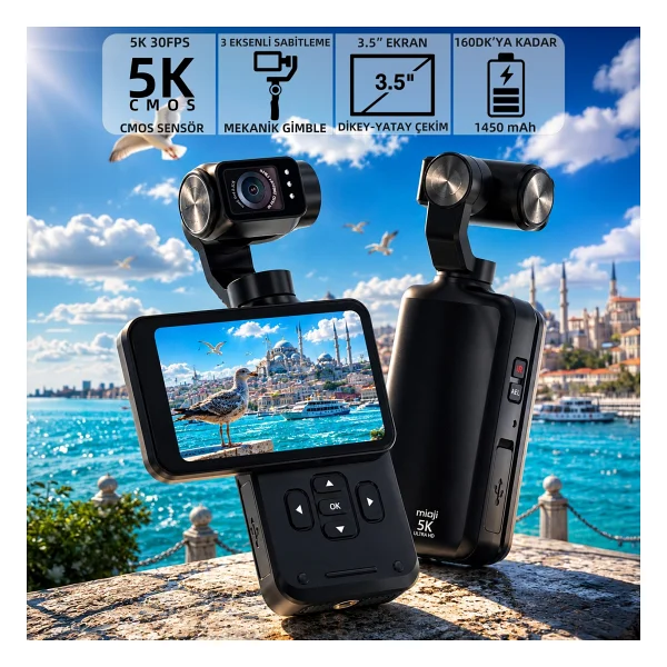 Mioji Mio Pocket 3 Gimbal - Görsel 8
