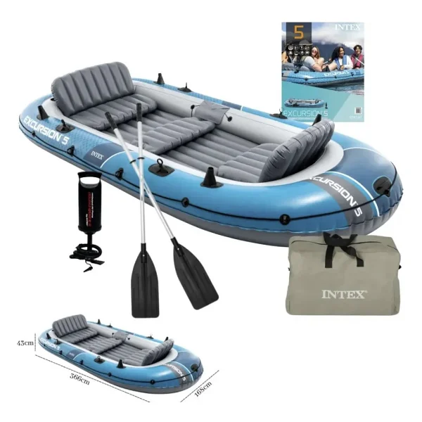Intex Excursion 5 68325 366x168x43 Cm 5 Kişilik Şişme Bot Seti - Görsel 10