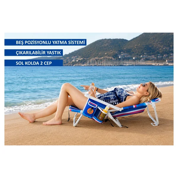 Beach Queen Özel Tasarımlı Plaj Sandalyesi - Görsel 4
