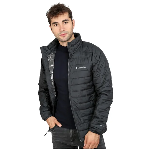 Columbia Powder Lite II WO6272-010 Kapüşonlu Siyah Erkek Şişme Mont - Görsel 5