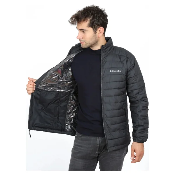 Columbia Powder Lite II WO6272-010 Kapüşonlu Siyah Erkek Şişme Mont - Görsel 7