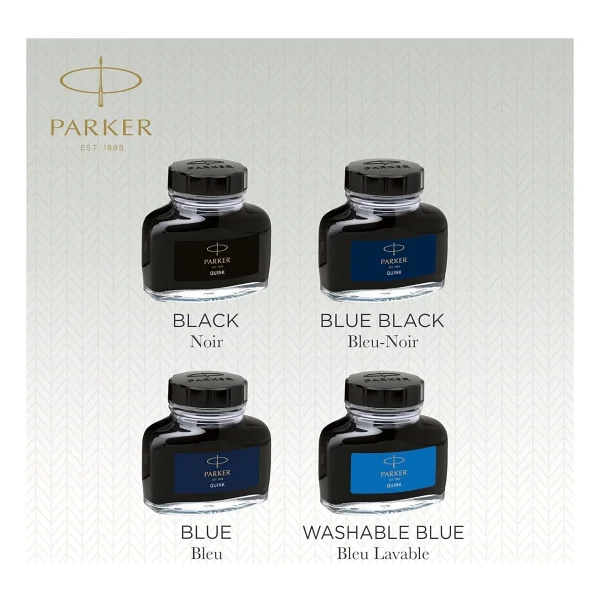 Parker Quink Dolma Kalem Şişe Mürekkebi, 57 Ml, Mavi-Siyah - Görsel 5