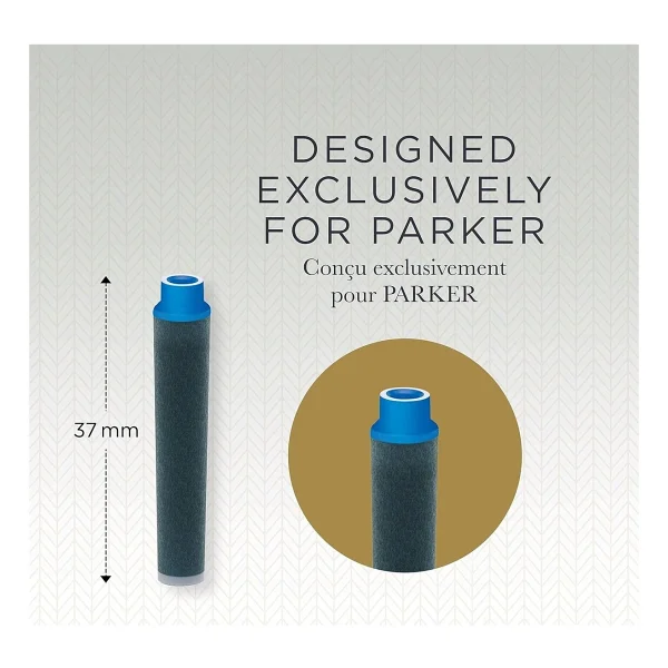 Parker Quink Kısa Dolma Kalem Kartuşu 6lı Kutu Yıkanabilir Mavi - Görsel 3
