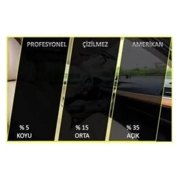 Cam Filmi Siyah Amerikan Çizilmez Koyu Ton 50 Cm X 10 Metre - Görsel 3