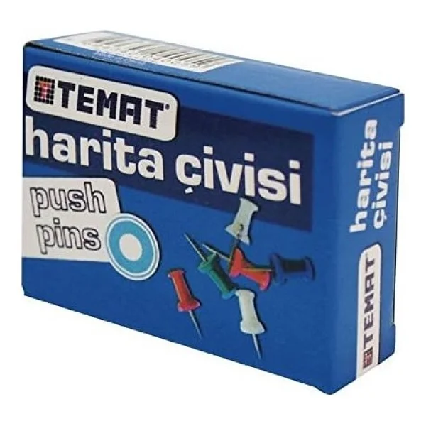 Temat 180 Renkli Harita Çivisi - Görsel 2