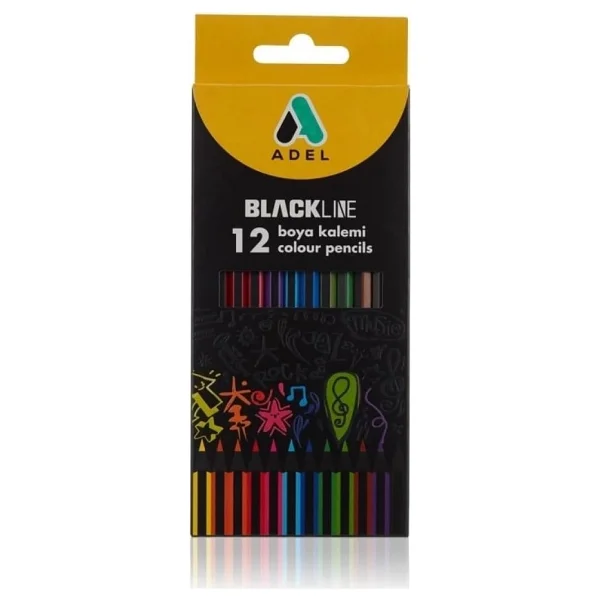 Adel Blackline 12'li Kuru Boya Seti - Görsel 5
