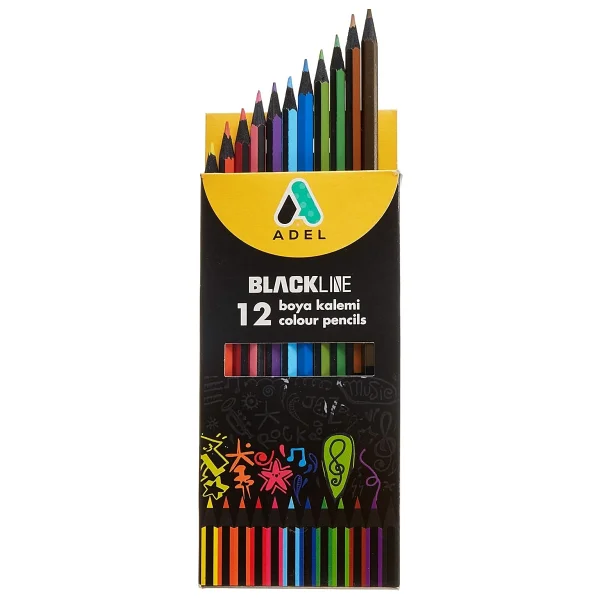 Adel Blackline 12'li Kuru Boya Seti - Görsel 6