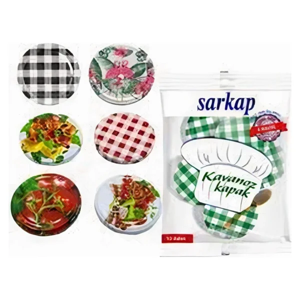 Sarkap 4 Paket 10'lu Hijyenik Poşetli Kavanoz Kapağı Seti 4 Desen 82 Mm Karışık Gönderim - Görsel 5