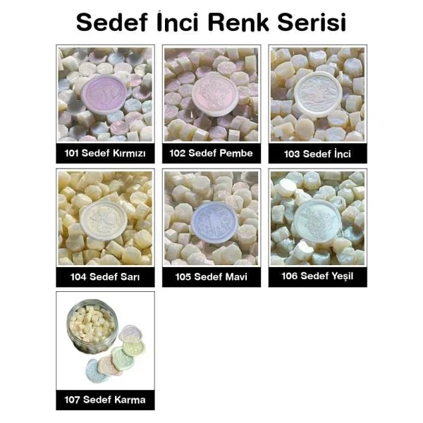Mühür Mumu 100 Davetiye İçin 300 Boncuk Model 103 Sedef İnci - Görsel 5
