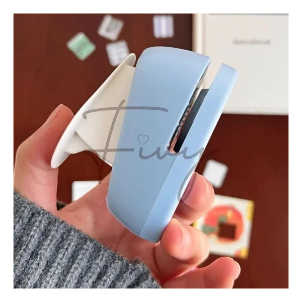 Mavi Pul Delgeç Tasarım Scrapbooking Malzemesi - Pul Şekilli Delgeç Kağıt Kesici - Görsel 3