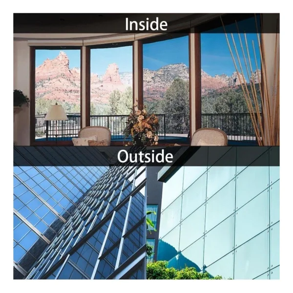 Aynalı Cam Filmi Oto Araç Ev Bina Balkon Ofis 100 Cm X 1 Metre - Görsel 4