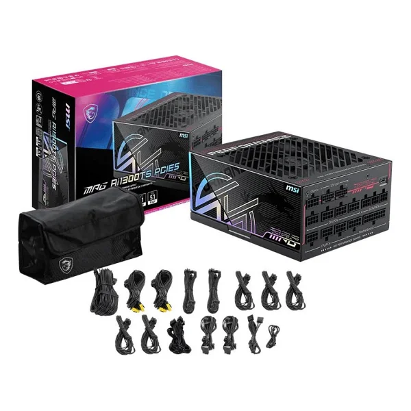 MSI MPG AI1300TS Gen5.1 1300 W Power Supply - Görsel 5