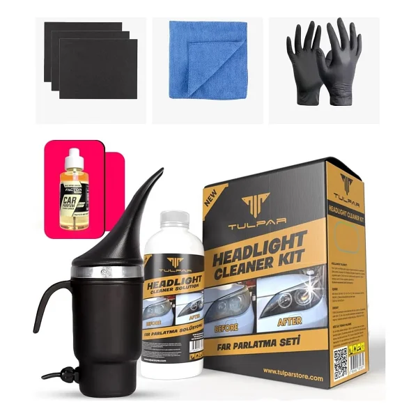 Tulpar Kimya Buharlı Far Temizleme Far Parlatma Avantajlı Set Paket (Headlight Cleaner Kıt) - Görsel 5