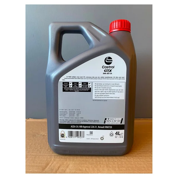 Castrol GTX 5W-30 C4 4 lt Motor Yağı - 2026 - Görsel 5