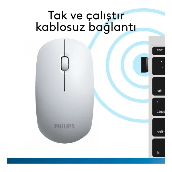 Philips M315 Spk7315/00 Kablosuz Optik Beyaz Mouse - Görsel 4