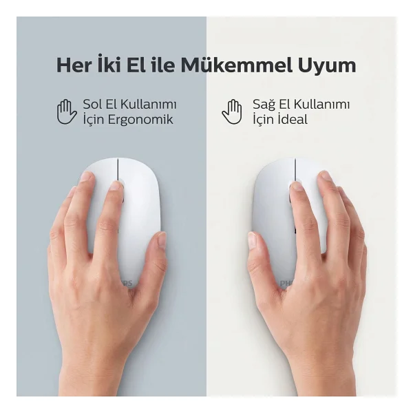 Philips M315 Spk7315/00 Kablosuz Optik Beyaz Mouse - Görsel 6