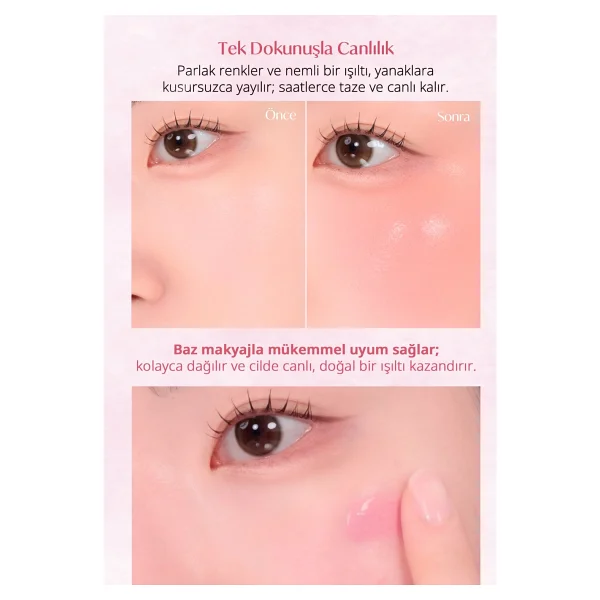 Peripera Syrupy Tok Cheek 09 Pale Peach Likit Allık - Görsel 3