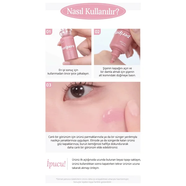 Peripera Syrupy Tok Cheek 09 Pale Peach Likit Allık - Görsel 7