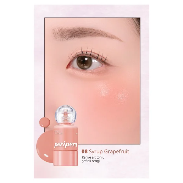 Peripera Syrupy Tok Cheek 08 Syrup Grapefruit Likit Allık - Görsel 3