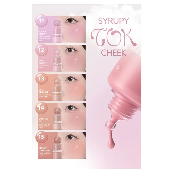 Peripera Syrupy Tok Cheek 08 Syrup Grapefruit Likit Allık - Görsel 7