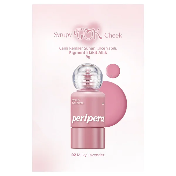 Peripera Syrupy Tok Cheek 02 Milky Lavender Likit Allık - Görsel 2