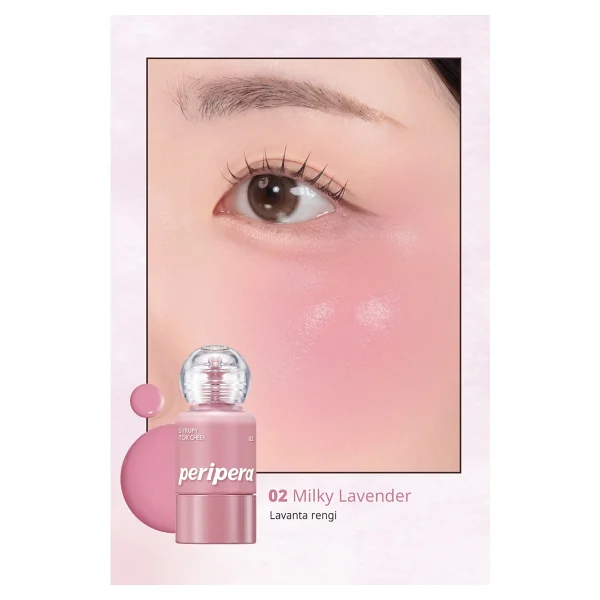 Peripera Syrupy Tok Cheek 02 Milky Lavender Likit Allık - Görsel 3