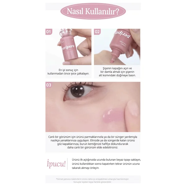 Peripera Syrupy Tok Cheek 02 Milky Lavender Likit Allık - Görsel 8