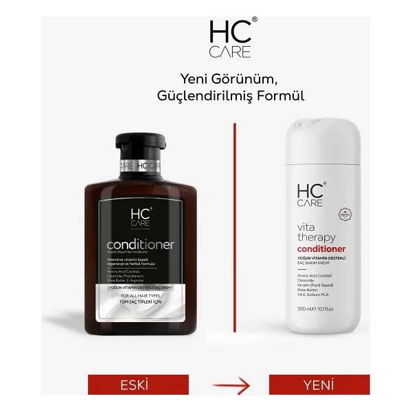 Hc Care Vitamin Destekli Yoğun Bakım Saç Kremi Onarıcı, Nemlendirici Ve Besleyici - Görsel 2