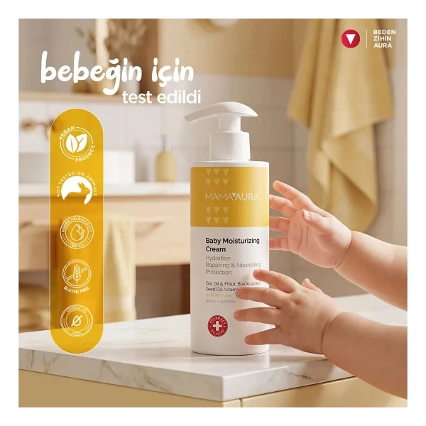 Mamaaura Bebek Nemlendirici Krem 200 Ml - Görsel 5