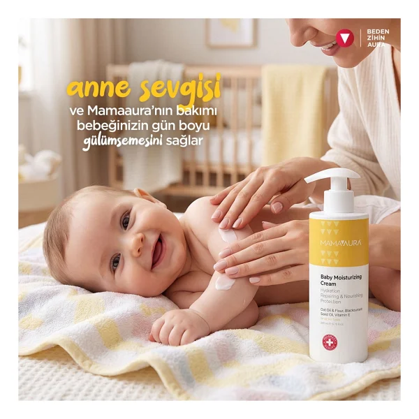 Mamaaura Bebek Nemlendirici Krem 200 Ml - Görsel 7