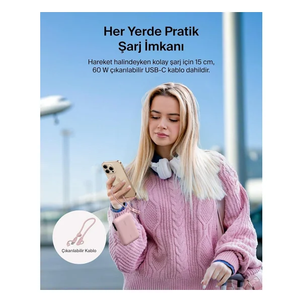 Belkin Boostcharge Bpb027hqpk Pembe 10000 mAh Hızlı Şarj Powerbank - Görsel 8