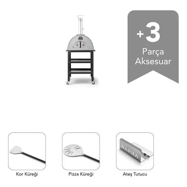 Barba Fl-46 Sehpalı Taşınabilir Bahçe Fırını - Görsel 3