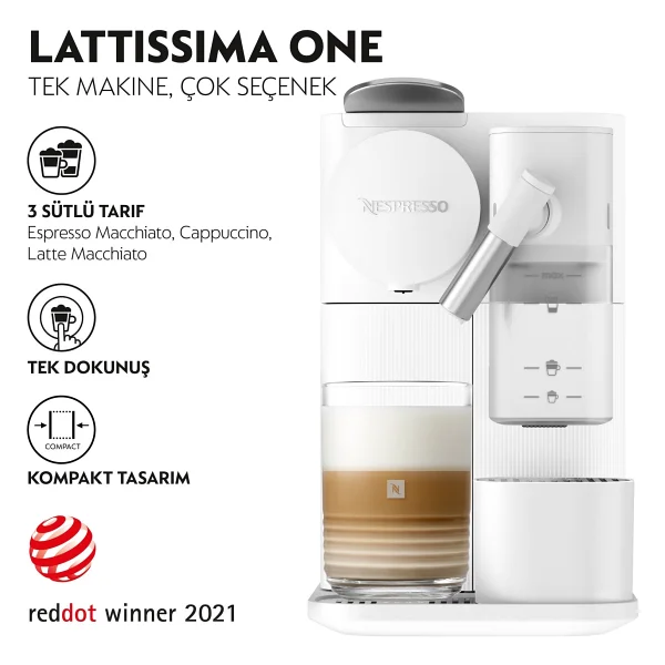Nespresso F121 Lattissima One White Kahve Makinesi - Görsel 10