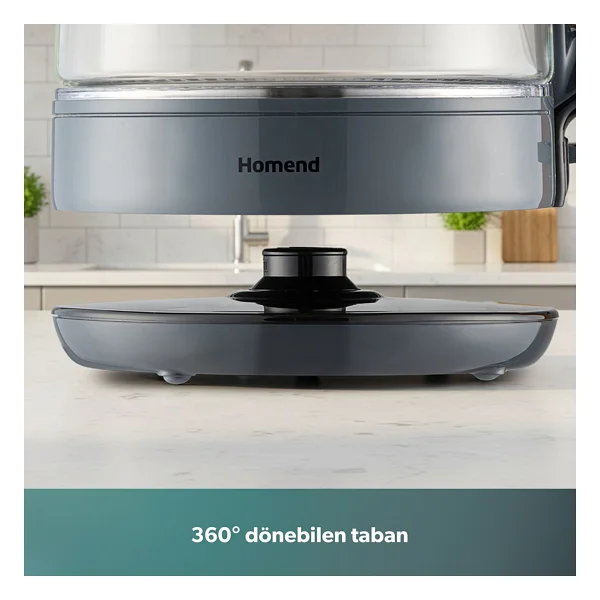 Homend Infinity 1764h Antrasit Siyah 1900 W Cam Çay Makinesi - Görsel 7