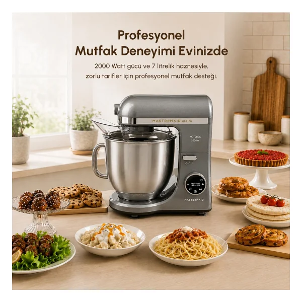 Karaca Mastermaid Chef Ultra D 2000 W 7 Lt Hamur Yoğurma Makinesi - Görsel 9