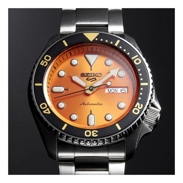 Seiko 5 Sports Skx Srpd59k Çelik Kordon Turuncu Erkek Kol Saati - Görsel 2