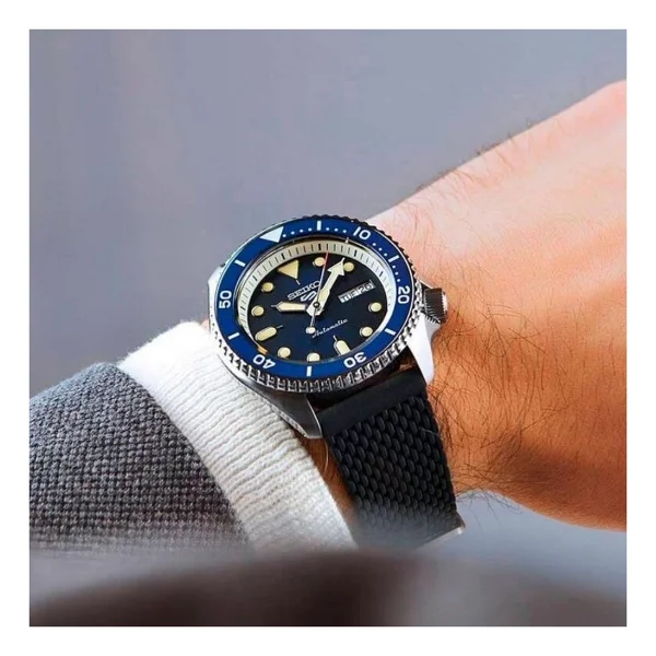 Seiko 5 Sports Skx Srpd71k2 Kumaş Kordon Mavi Erkek Kol Saati - Görsel 6