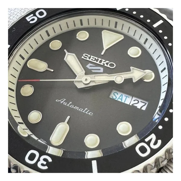 Seiko 5 Sports Skx Srpd73k2 Silikon Kordon Siyah-Bej Erkek Kol Saati - Görsel 3