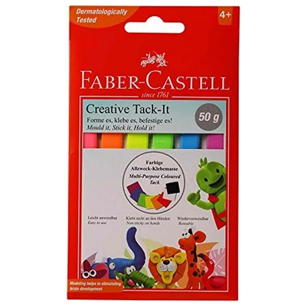 Faber-Castell Tack-it Creative 50 gr Renkli Hamur Yapıştırıcı - Görsel 6